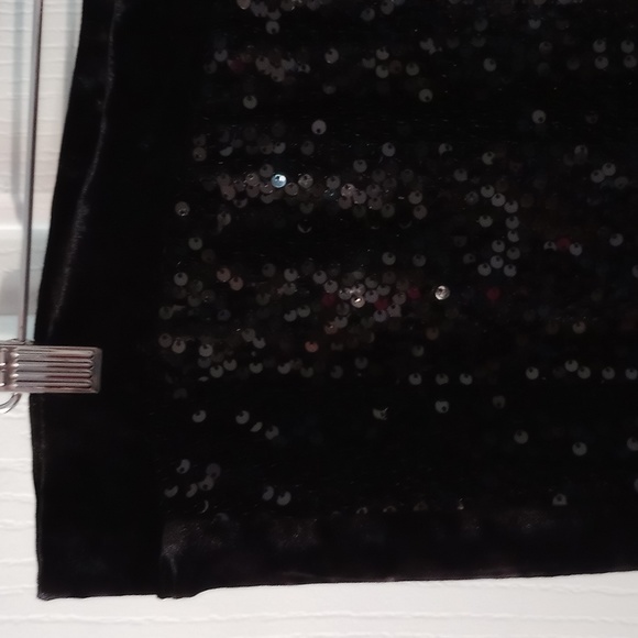 CHICO'S BLACK VELVET & SEQUIN PANTS 4 = size 18 - Picture 2 of 4